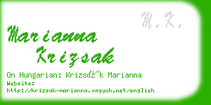 marianna krizsak business card